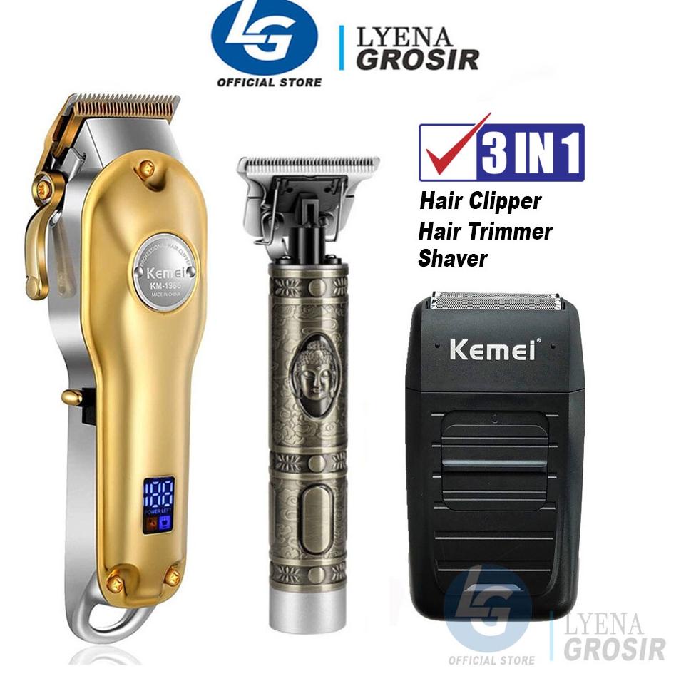 [BYQMF10087] Hair Clipper Rambut Kemei km 1986 Trimmer BUDHA T-OUTLINER Shaver km 1102 Original