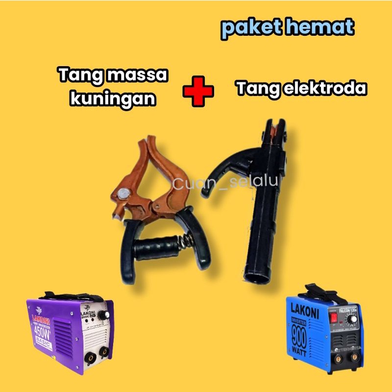 Stang las set massa elektroda - tang japitan las listrik komplit masa tembaga