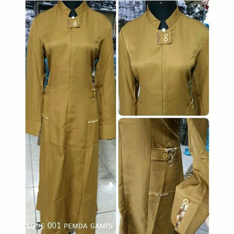 BLAZER GAMIS SYARI'I BAHAN POLYESTER KUALITAS PREMIUM WARNA HITAM PUTIH, DONGKER, PEMDA MUDA, PEMDA 