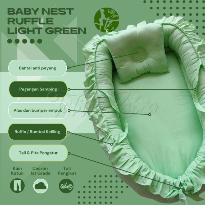 HOT PROMO READY STOCK BABY NEST RUFFLE polos premium kasur bayi KADO LAHIRAN MURAH TERBAIK