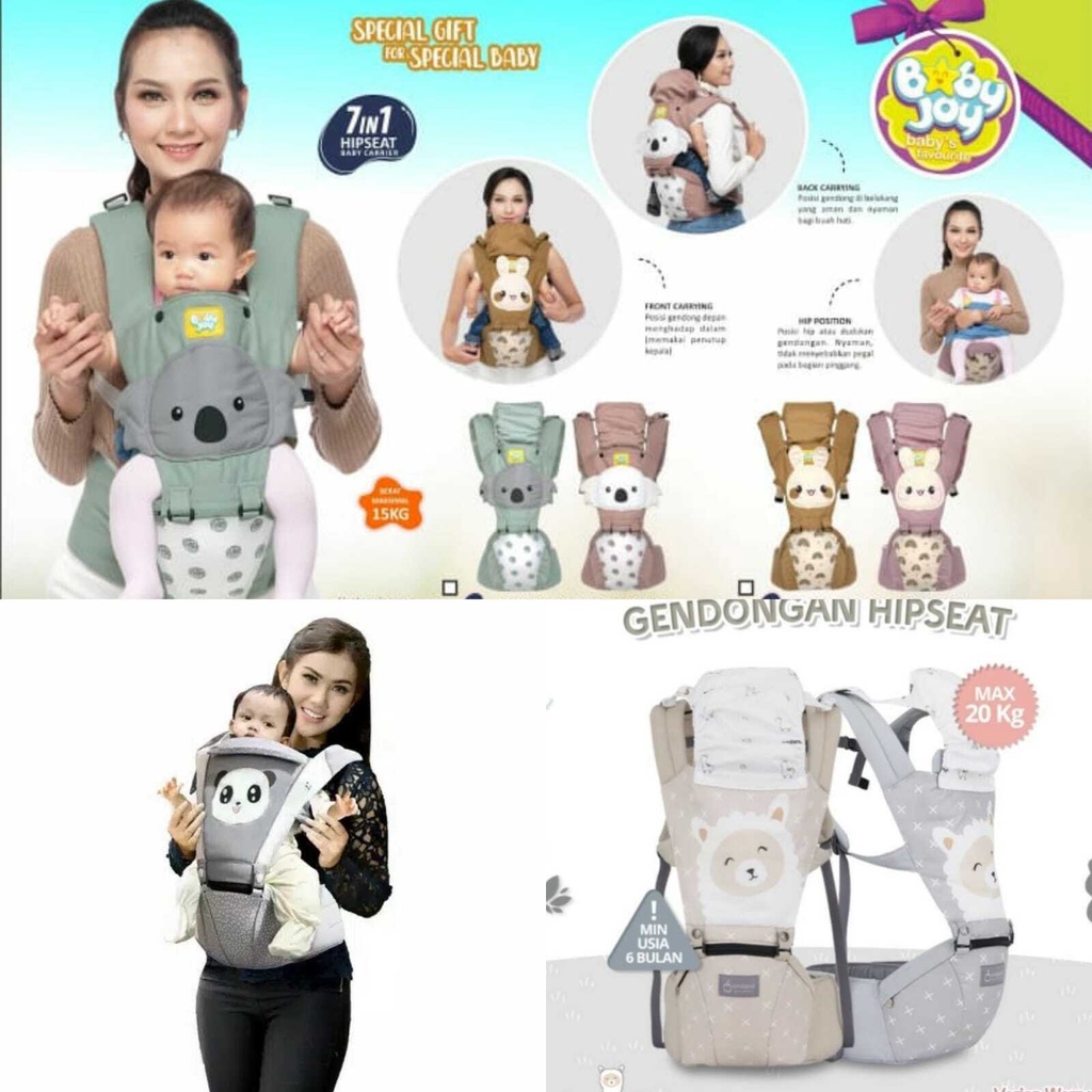 Gendongan Hipseat Omiland Panda  6 Posisi -  OBG2331 Perlengkapan Travelling Bayi