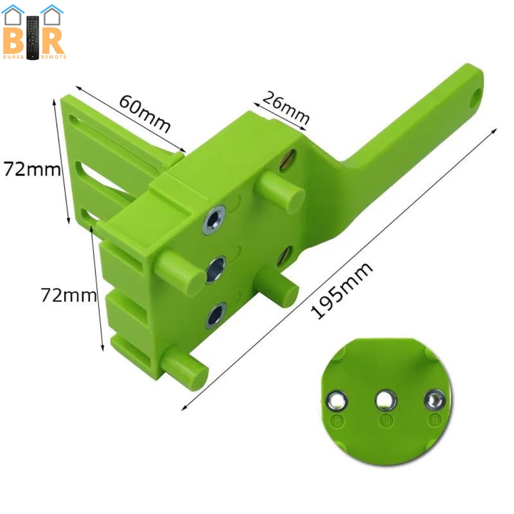 Dowelling Dowel Jig Adapter Pelubang Penyambung Papan Sambungan Papan Kayu Plywood Drill Guide Jointer 6 8 10 MM