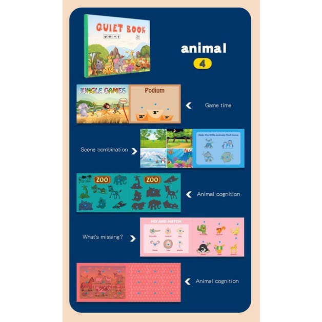 Mainan Edukasi - Quiet Book / Busy Book / Mainan Buku Kreatif Montessori / Mainan Bongkar Pasang