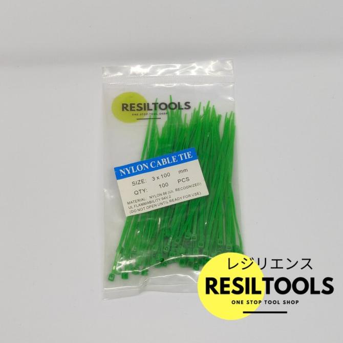 

Cable Ties 3 x 150 mm Hijau Kabel Tis Green Isi 100 Self Locking Nylon citrab44 Murah
