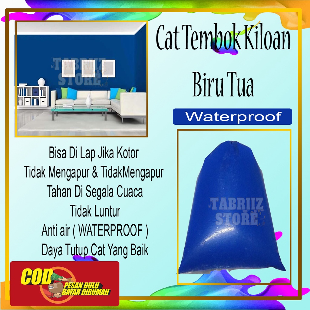 Jual Cat Rumah Tembok Paling Bagus 5 Kg Promo / Cat Minyak Warna Biru ...