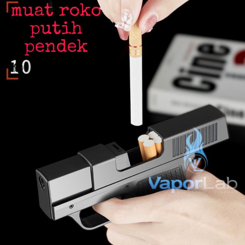 kotak box tempat simpan rkk focus plus korek model pistol cig case gun lighter