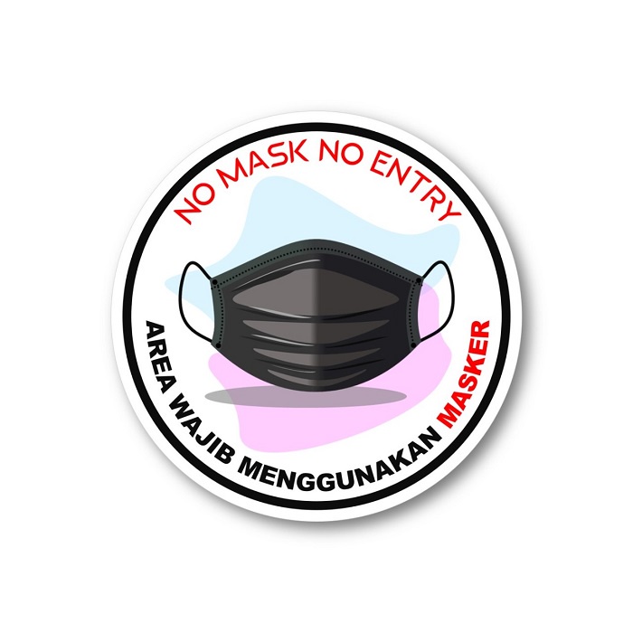 

STIKER WAJIB MASKER | STIKER WAJIB MENGGUNAKAN MASKER | STIKER NO MASK NO ENTRY