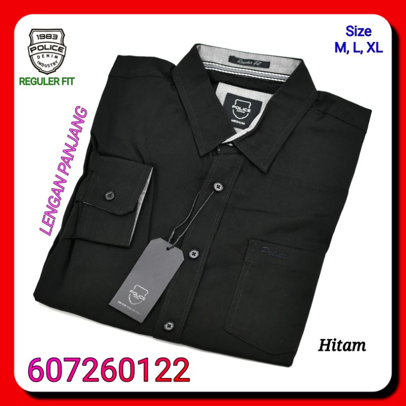 Kemeja Casual Pria Police Denim Industry 607260122 Lengan Panjang