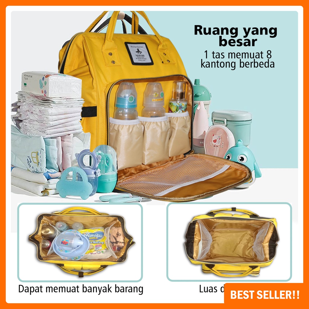 MOJI - Anello Diaper Bag / Ransel Bayi / Tas Perlengkapan Bayi / Tas Popok Bayi Best Seller