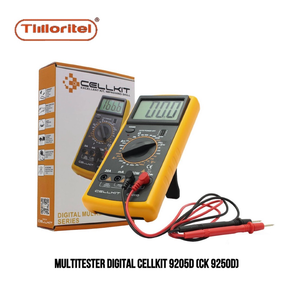 Jual MULTITESTER DIGITAL CELLKIT 9205D (CK 9250D) Shopee Indonesia