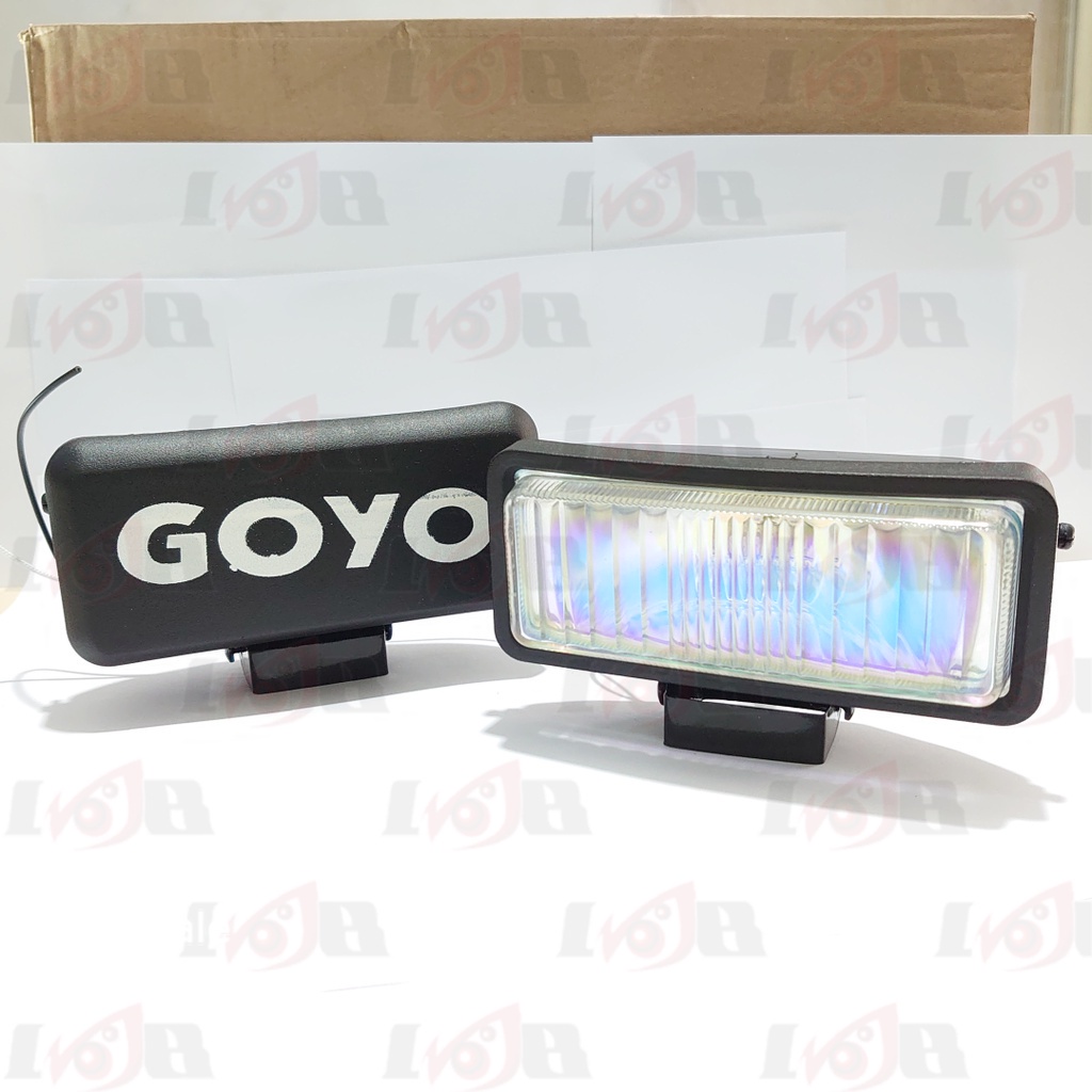 GOYO Lampu Tembak Sorot Foglamp Kuning Bohlam Halogen Kotak Trail Rainbow