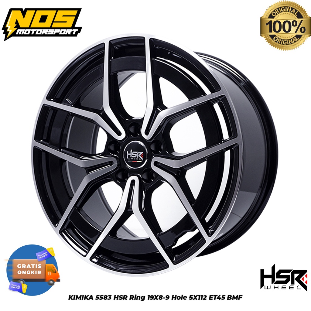 VELG MOBIL MERCY R19X8/9 PCD 5X112 ET45 HSR KIMIKA | VELG RACING ORIGINAL HSR RING 19