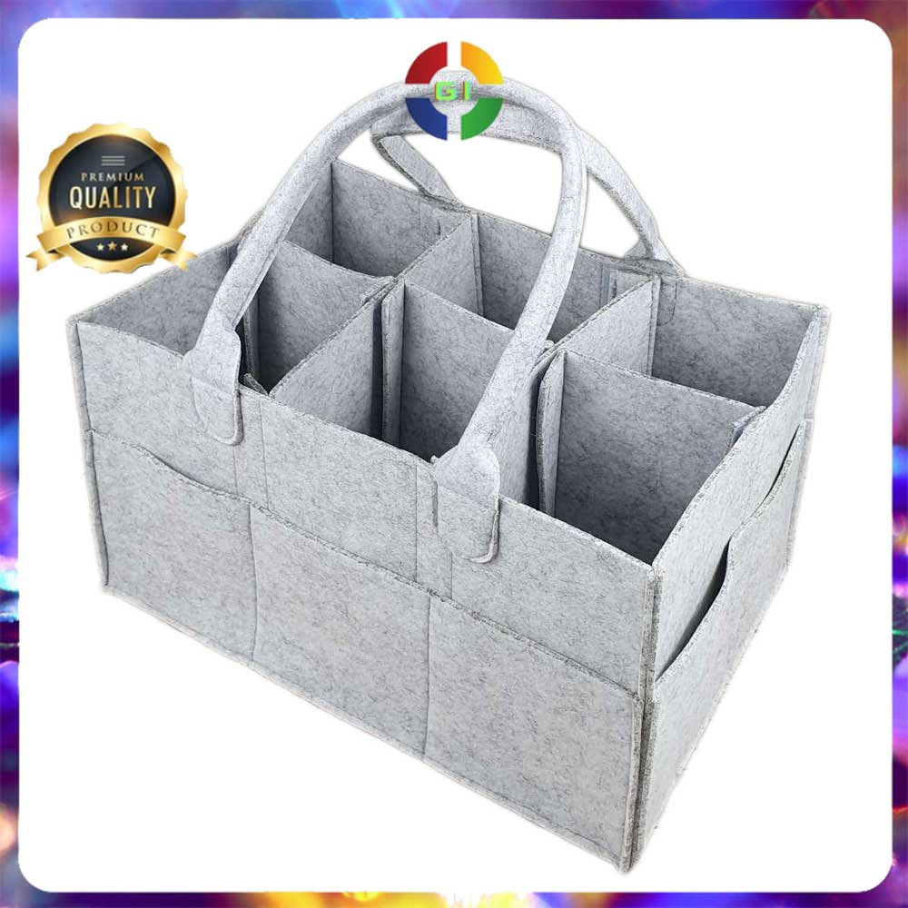 Tempat Wadah Rak Organizer Perlengkapan Bayi Gray COD