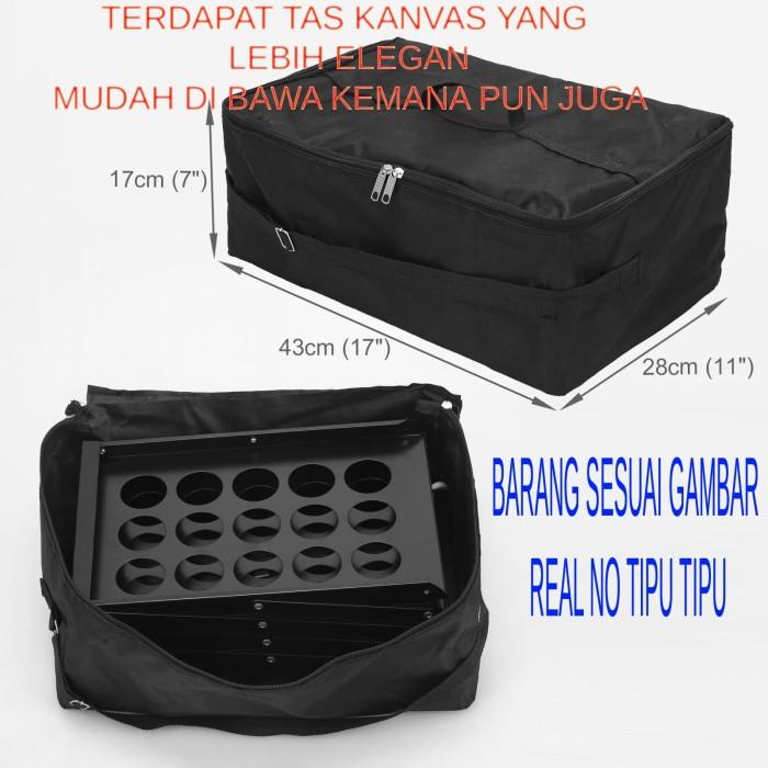 

rak brosur lipat 4 susun hitam