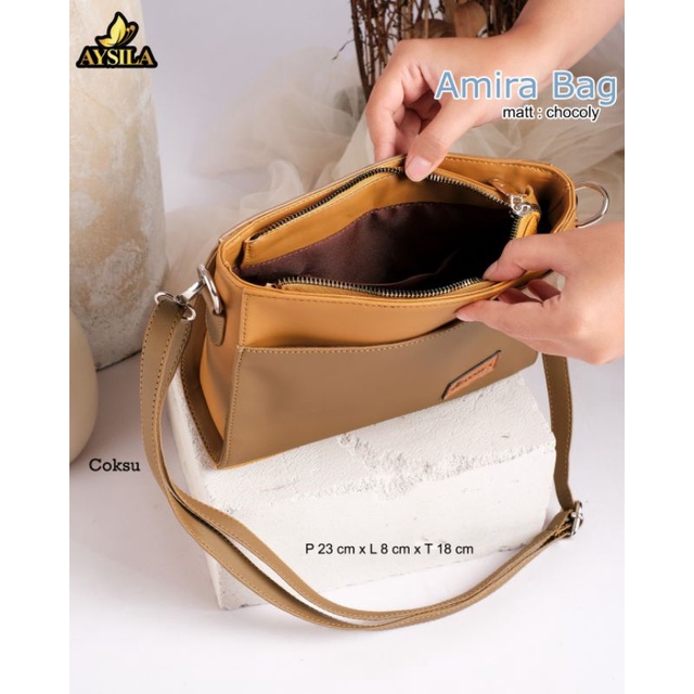 AMIRA BAG BY AYSILA TAS SELEMPANG BAHAN CHOCOLY ANTI AIR PREMIUM WATERPROOF