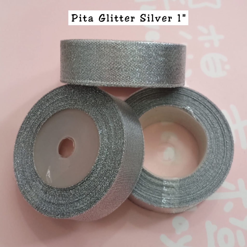 Pita Glitter Emas &amp; perak untuk pembungkus Kado / Parcel / Prakarya Sekolah