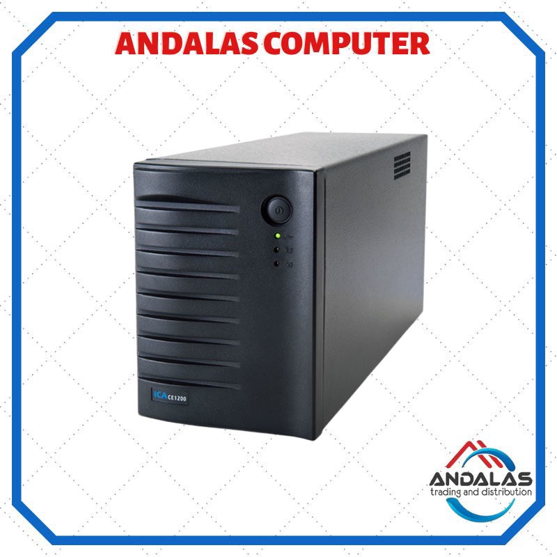 UPS STAVOLT ICA CE1200 PENYIMPANAN DAYA 1200VA 600Watt AKI BATTERY KOMPUTER