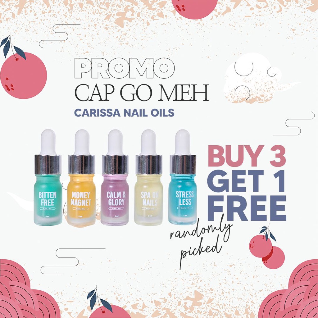 Jual BUY 3 GET 1 FREE!! Kumi Nail Oils x Carissa Nails 5ml / Hand and