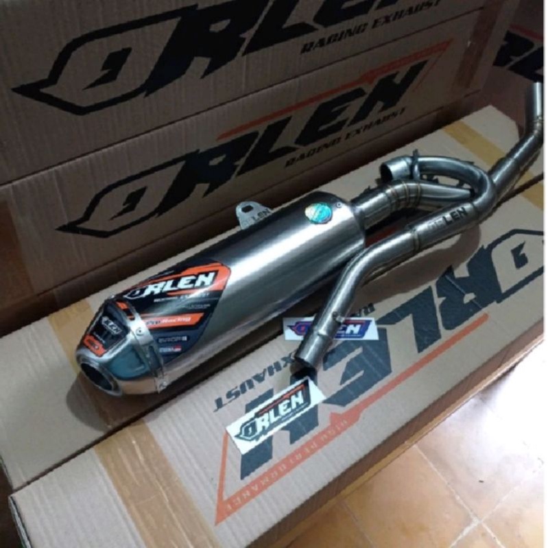 Knalpot Racing ORLEN ORIGINAL KLX 150 | knalpot stainless ORLEN DTRACKER inlet 38 | Knalpot Orlen Tr