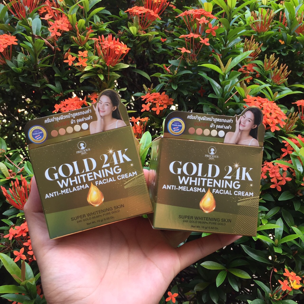 PRECIOUS 24K GOLD WHITENING ANTI MELASMA FACIAL Dengan Emas 24K