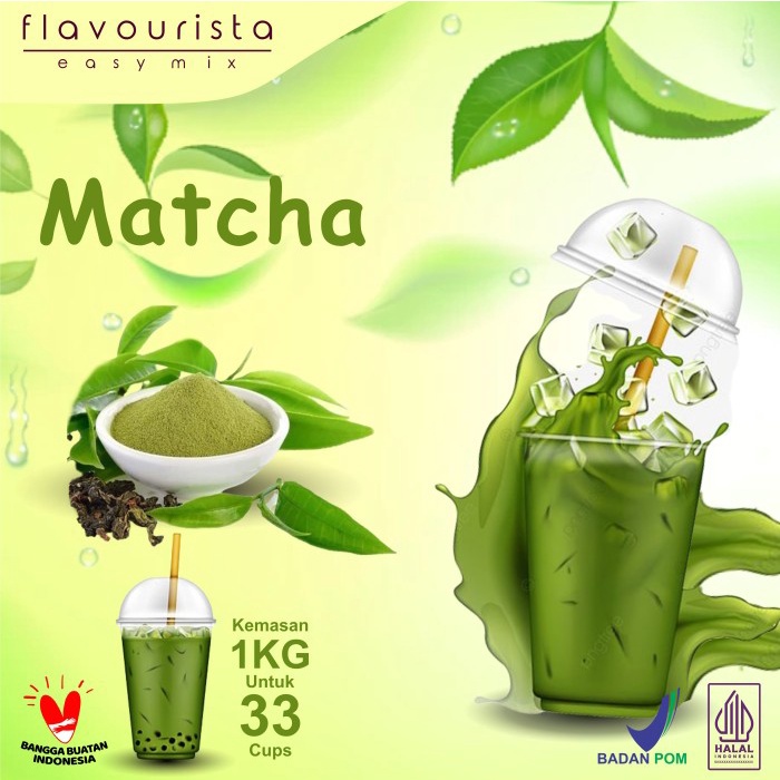 

Terlaris ✨ - Flavourista Easy Mix - Bubuk Minuman Rasa Matcha 1000 gram 2.1.23