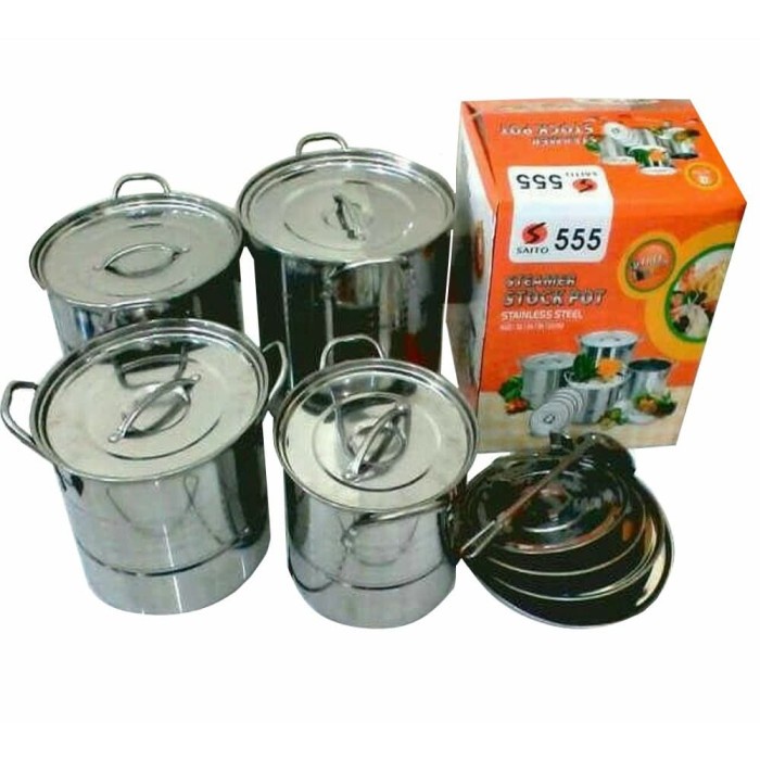 ~~~] panci Stock Pot 555 Stainless Steel