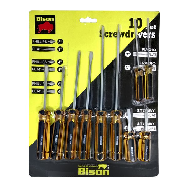 Obeng Set 10 Pcs Screwdriver Plus Minus TERMURAH