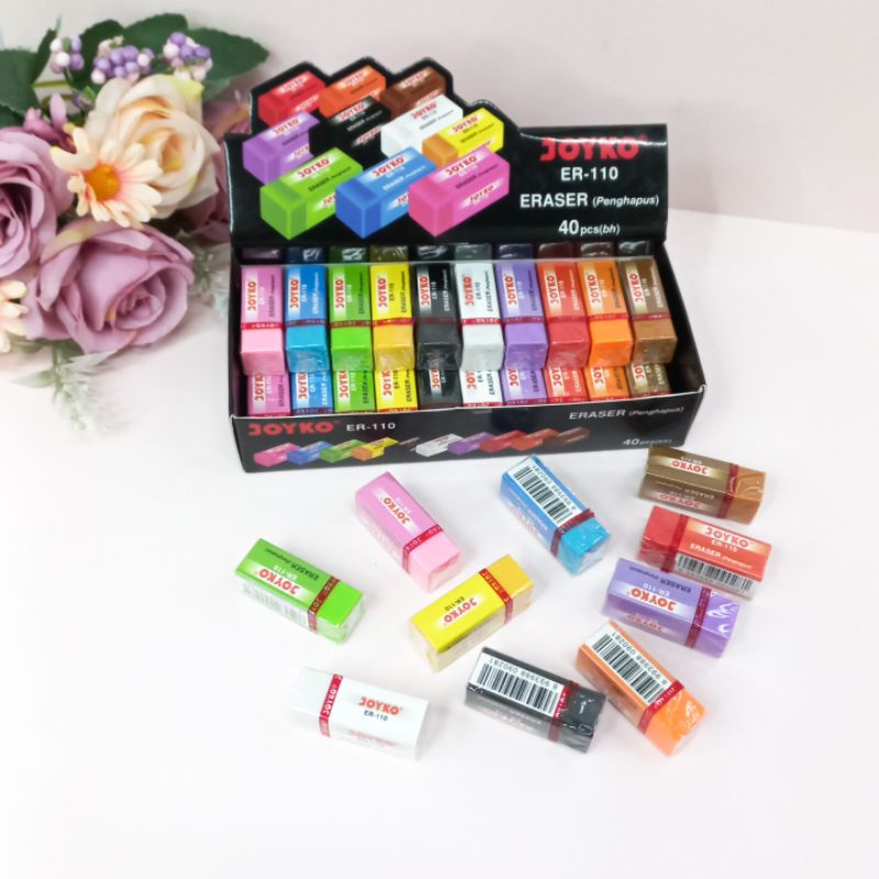 

Joyko / Eraser Penghapus Pensil Warna Warni Kecil / Eraser Pelangi ER-110 Per Pcs