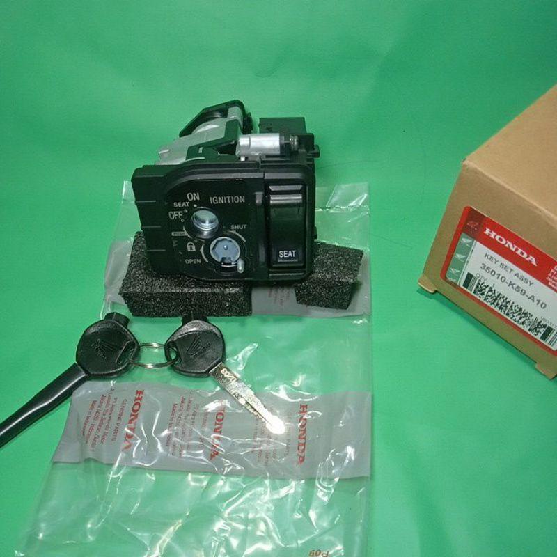 kunci kontak assy satu set plus tombol jok motor Honda Vario 125 led Vario 150 led new Vario 125 esp
