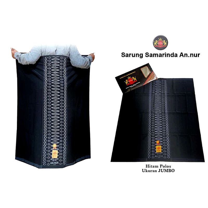 SARUNG SHOLAT HITAM POLOS SAMARENDA / POLISTER FIX KATUN POLISTER 02