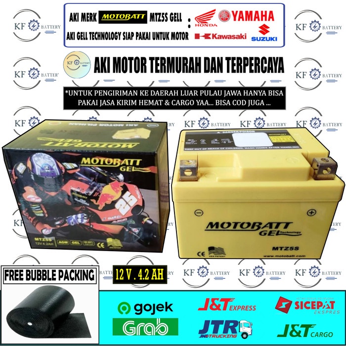 AKI MOTOR MIO SOUL, MIO GT, MIO M3, MIO J,MIO S MOTOBATT MTZ5S AKI GEL