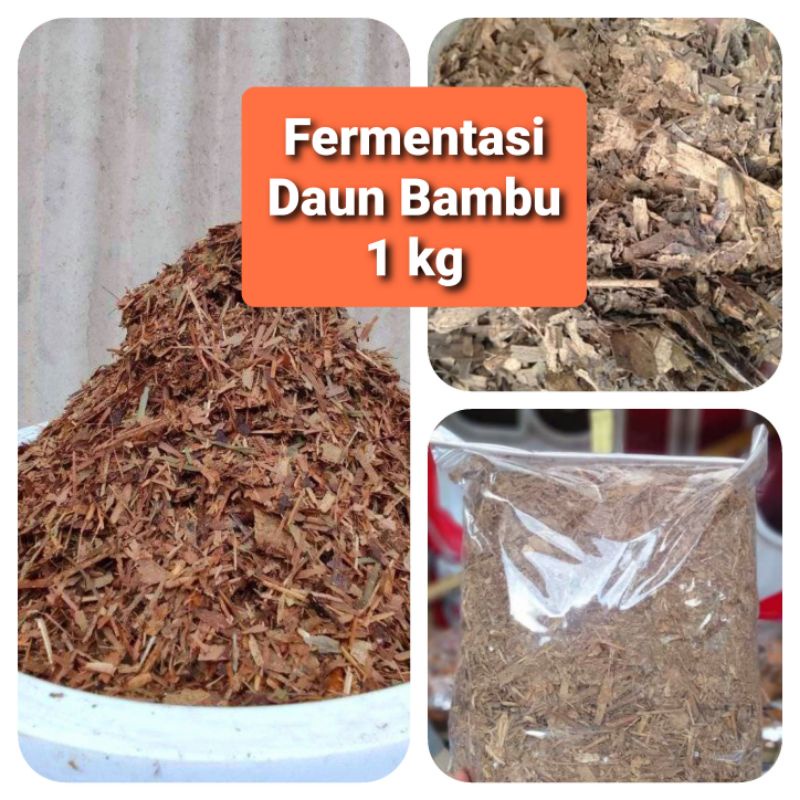 Daun Bambu kompos humus pupuk penyubur bunga tanaman hias