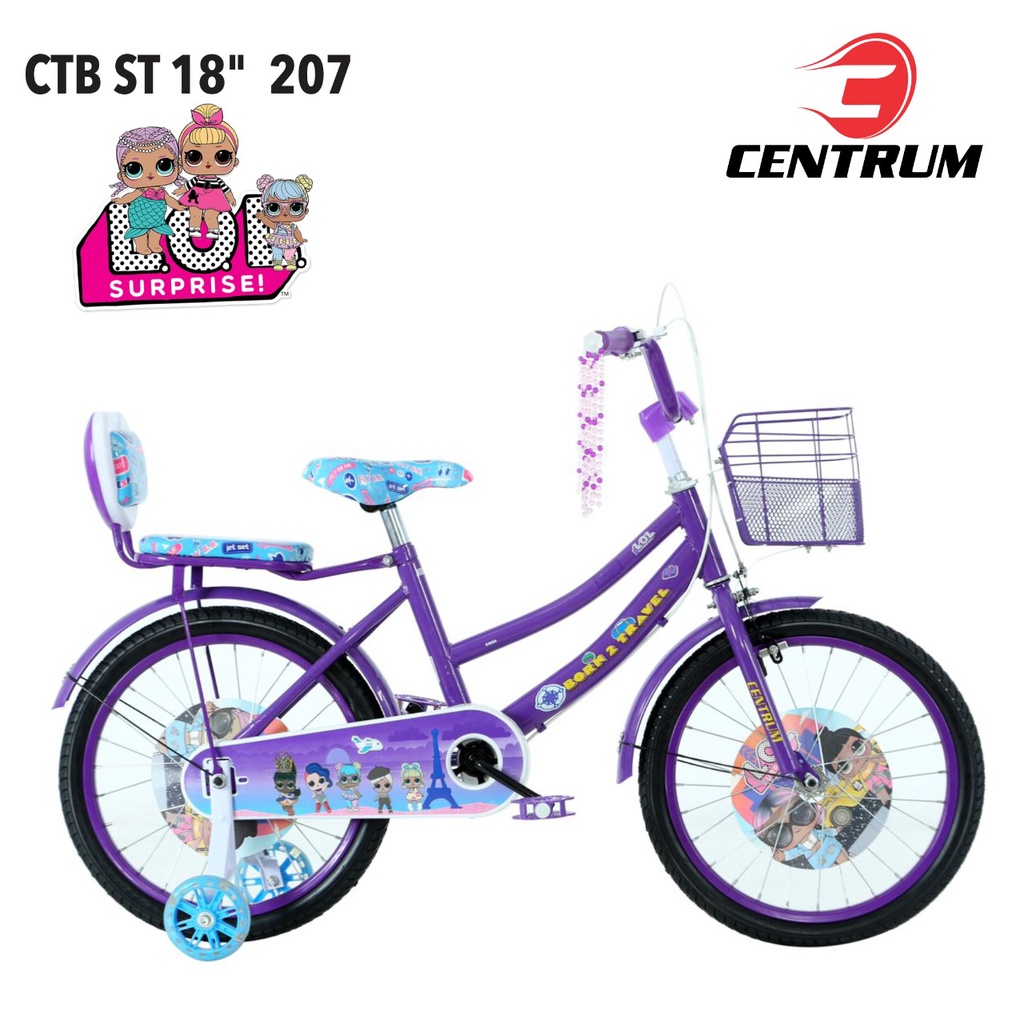 Sepeda Anak Cewek Perempuan  Bmx Mini Centrum 206 Ban Pompa Ukuran 12 Inch , 16 Inch dan 18 Inch