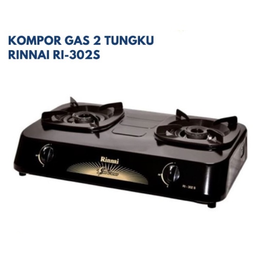 RINNAI KOMPOR RI 302S / RI-302S (2 TUNGKU) GARANSI RESMI