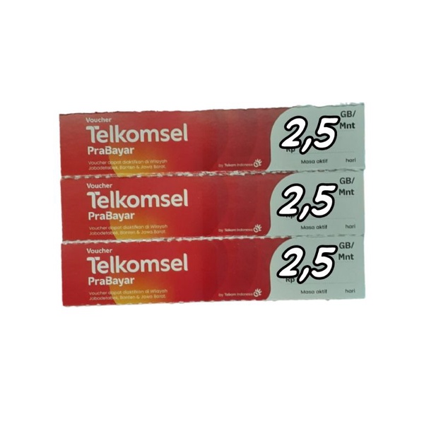 Voucher Telkomsel 2,5GB/5Hari