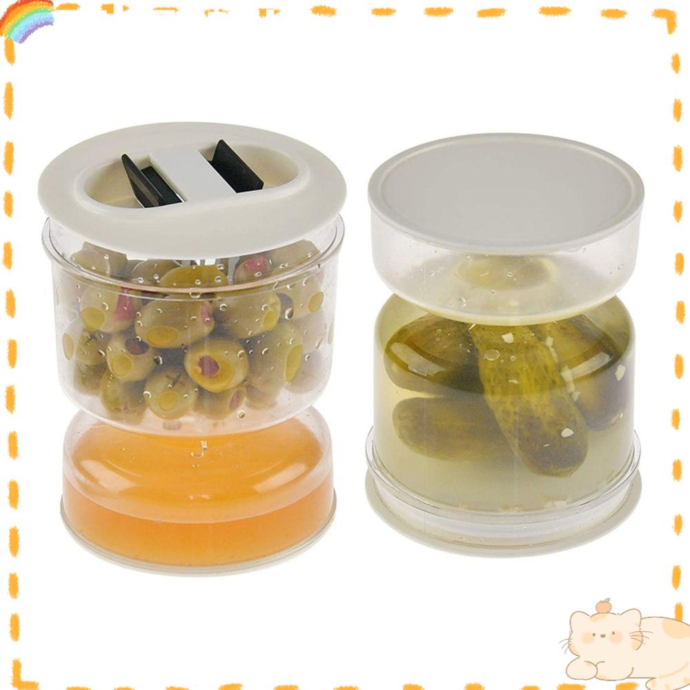 Solighter Pickles Jar New Organizer Pemisah Jus Olives Hourglass Jar