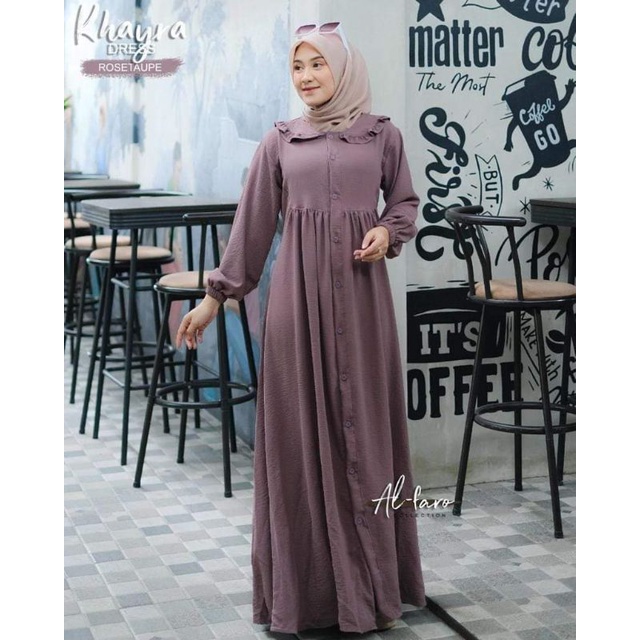 GAMIS KHAYRA DRESS ORI ALFARO OOTD WANITA TERBARU KEKINIAN