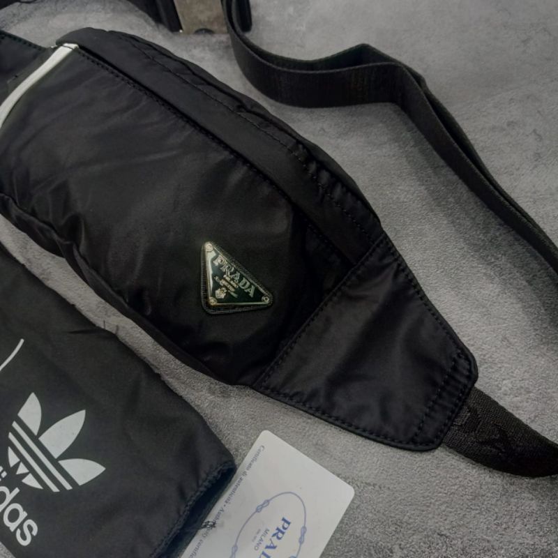 Waistbag Prada x Adidas Nylon Belt Bag Tas Pinggang Super Premium Quality