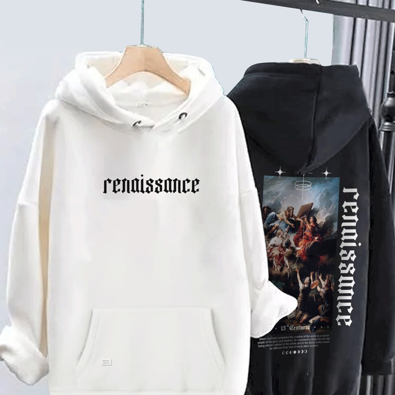 Parisdivarious Sweater Hoodie Jemper Renaissance Bahan Fleece Size S - XXL (Pria &amp; Wanita)