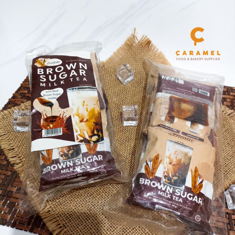 

Zenlatte Milk Tea Brown Sugar 5x28g/Renteng-Brown Sugar Sachet-Brown Sugar Milk Tea-Zenlatte