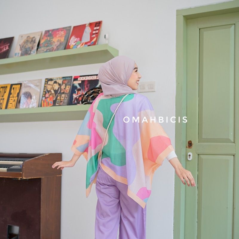 7.7 OUTER SCARF KIMONO CROP | OUTER CROP KIMONO ( READY STOCK )