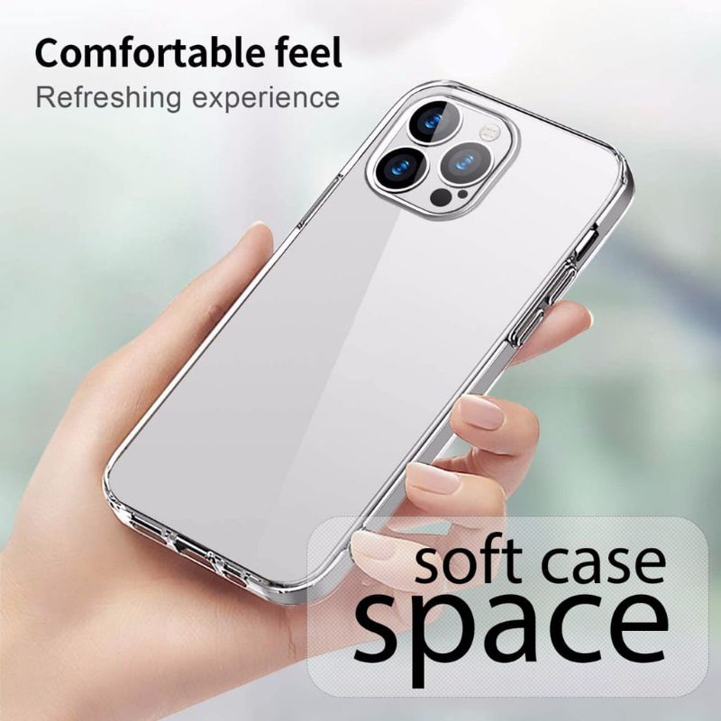 SOFTCASE SPACE MILITARY CASE CLEAR Samsung J7 Prime J6+ A01 A03 CORE A02 A02S A03S A04 M13 A04E A04S
