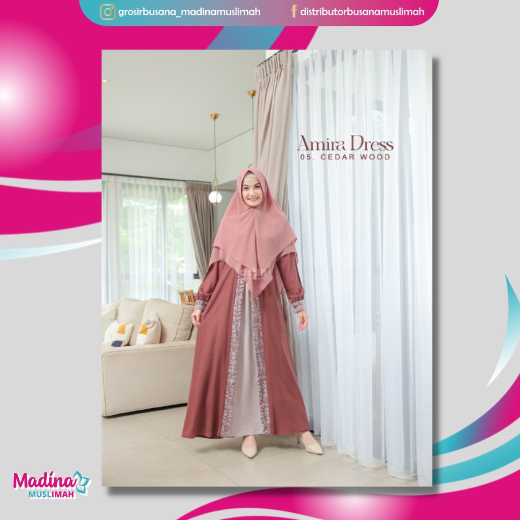 Gamis Amira Dress Mom by Attin | Gamis Kombinasi | Gamis Layer | Gamis Busui Friendly | Gamis Cantik