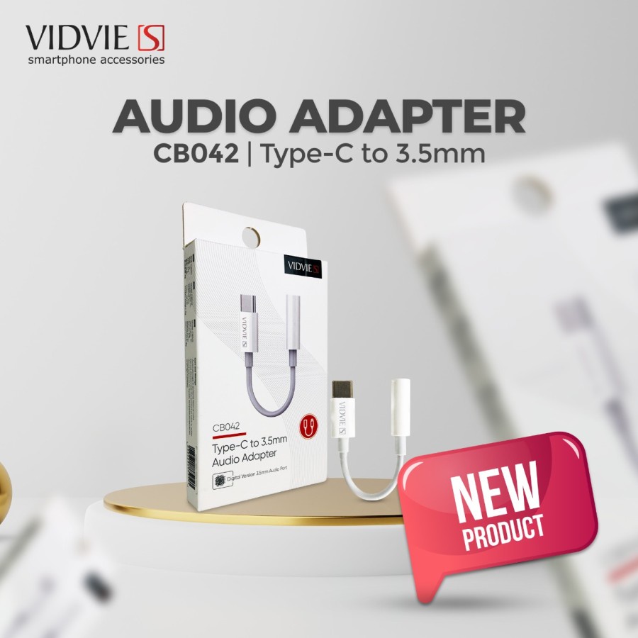 Type-c male to 3.5mm audio female adapter vidvie s for earphone headset cb042 cb-042 - Usb-c to 3.5 aux