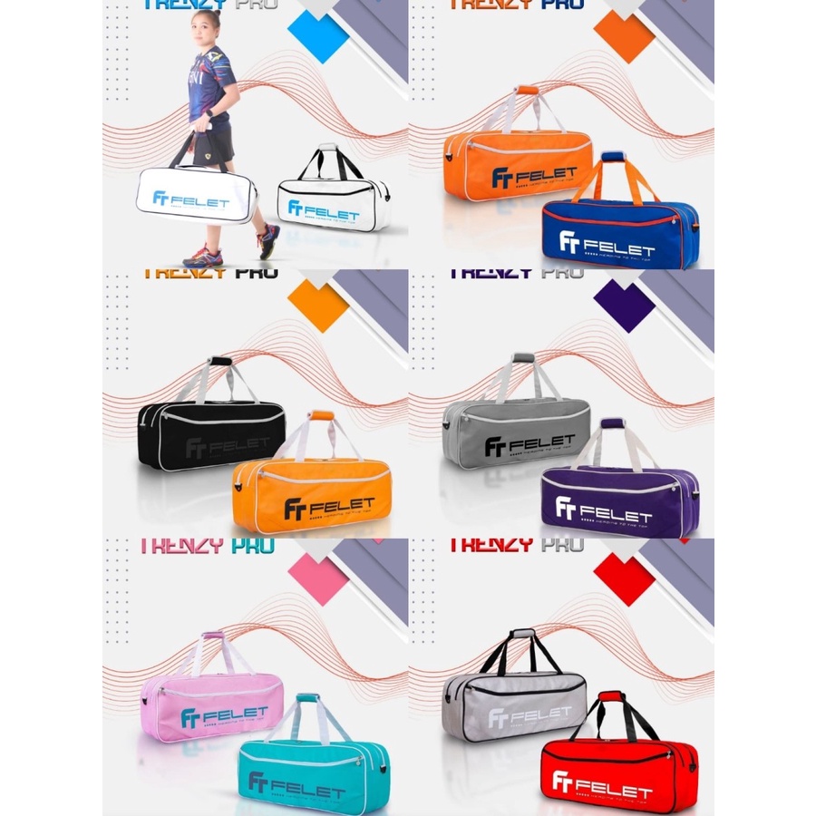 Tas Badminton Bulutangkis Felet Trenzy Pro Original