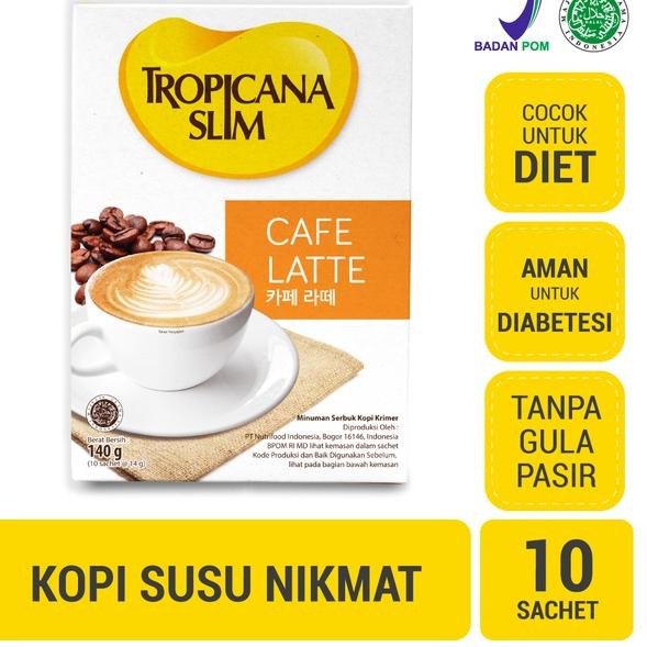 

Terbaru Tropicana Slim Cafe Latte 10 Sachet 14gr - Kopi Susu Nikmat Tanpa Gula Pasir