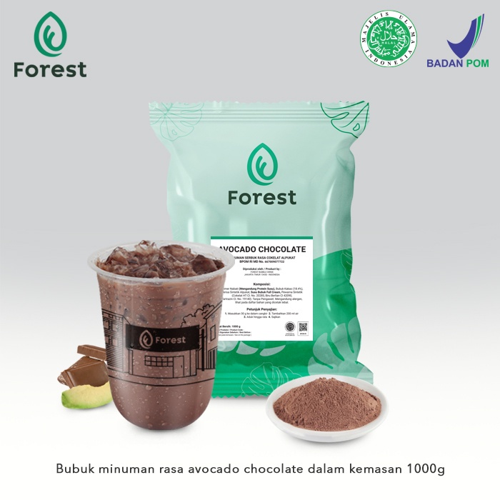 Bubuk Minuman AVOCADO CHOCOLATE Powder - FOREST Bubble Drink