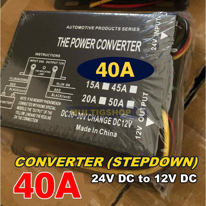 Step Down 24V DC to 12V DC 40A - Converter 24VDC TO 12VDC 40 A