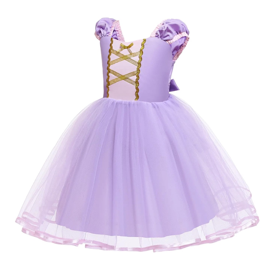 BAJUKIDDIE CASUAL RAPUNZEL DRESS ANAK CEWEK KOSTUM PRINCESS COSPLAY UNGU