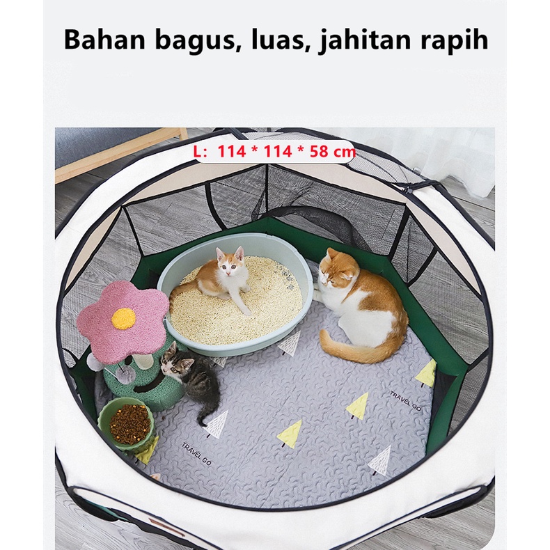 Tenda Kucing Kandang Kucing Besar Lipat Portable Rumah Kucing Kecil Untuk Melahirkan Jumbo Anjing Hewan Peliharaan Image 4